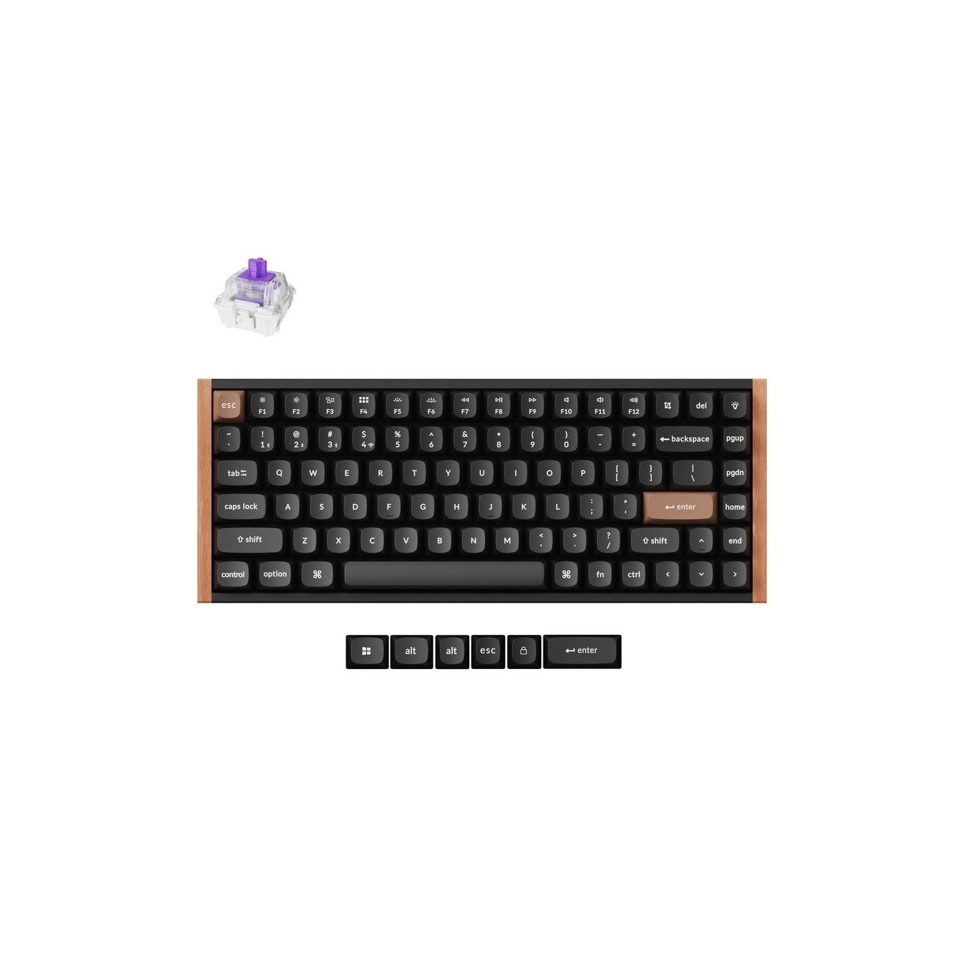 Keychron K2 HE K2H-F1 – Wireless Magnetic Hall Effect Keyboard – 75% US Wood | Armenius Store