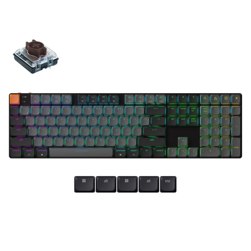 Keychron K5 V2 K5X-B3 QMK Wireless Low-Profile Mechanical Keyboard Brown Switch RGB US (Boxed)