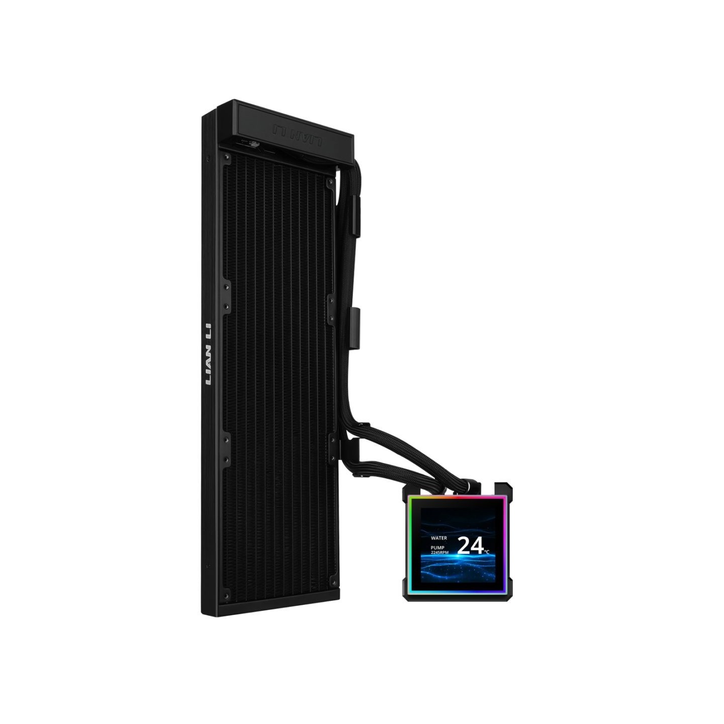 Lian Li HydroShift II LCD-S 360N Black Fanless AIO CPU Cooler - 3.4" LCD - LGA1851/1700 AM5/AM4 (Boxed)