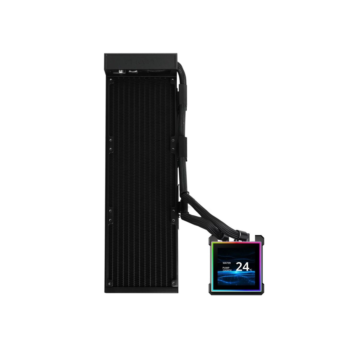 Lian Li HydroShift II LCD-S 360N Black Fanless AIO CPU Cooler - 3.4" LCD - LGA1851/1700 AM5/AM4 (Boxed)