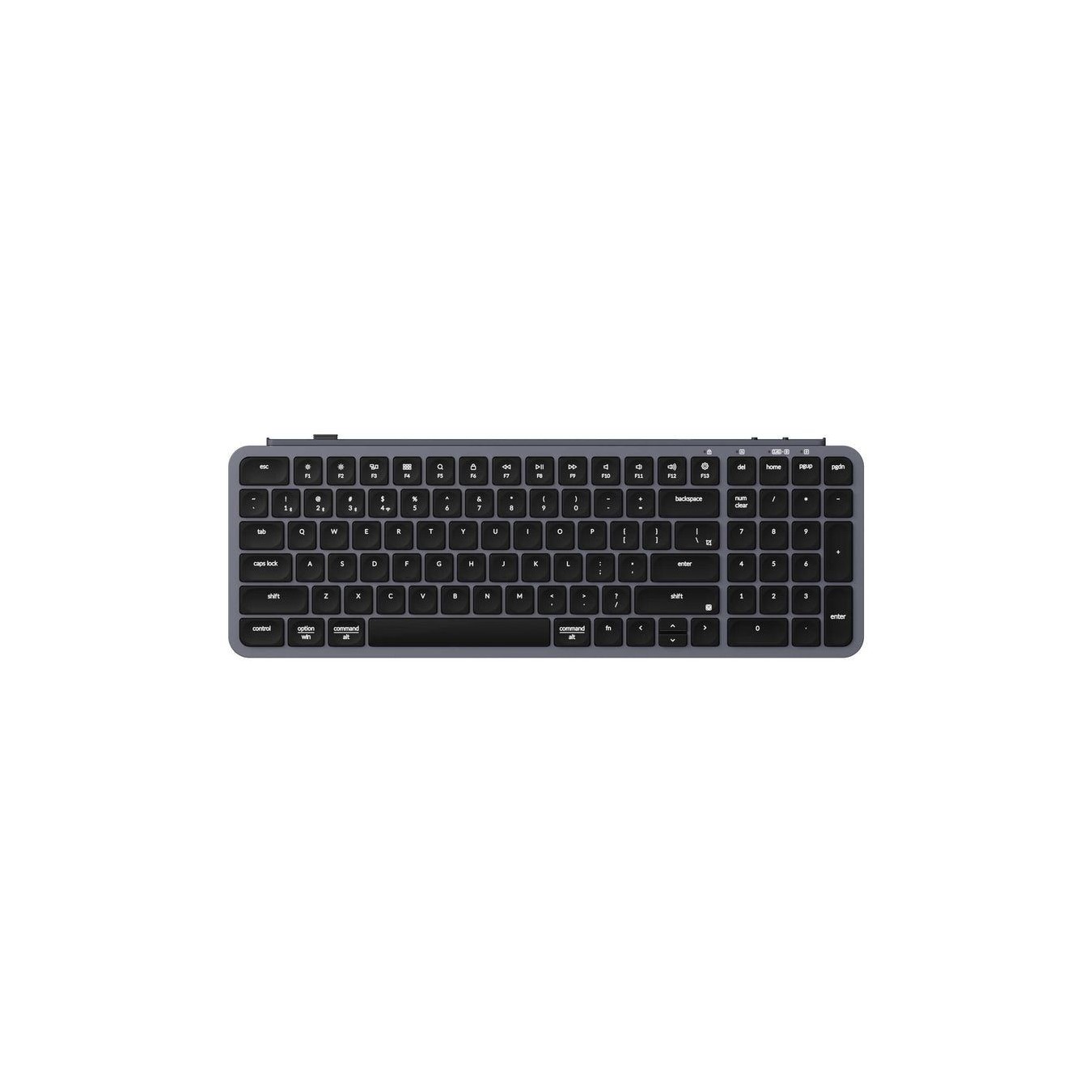 Keychron B2 Pro - B2P-K1 - Ultraslim Mini Wireless BT Keyboard ZMK Online customize Space Grey 96% US