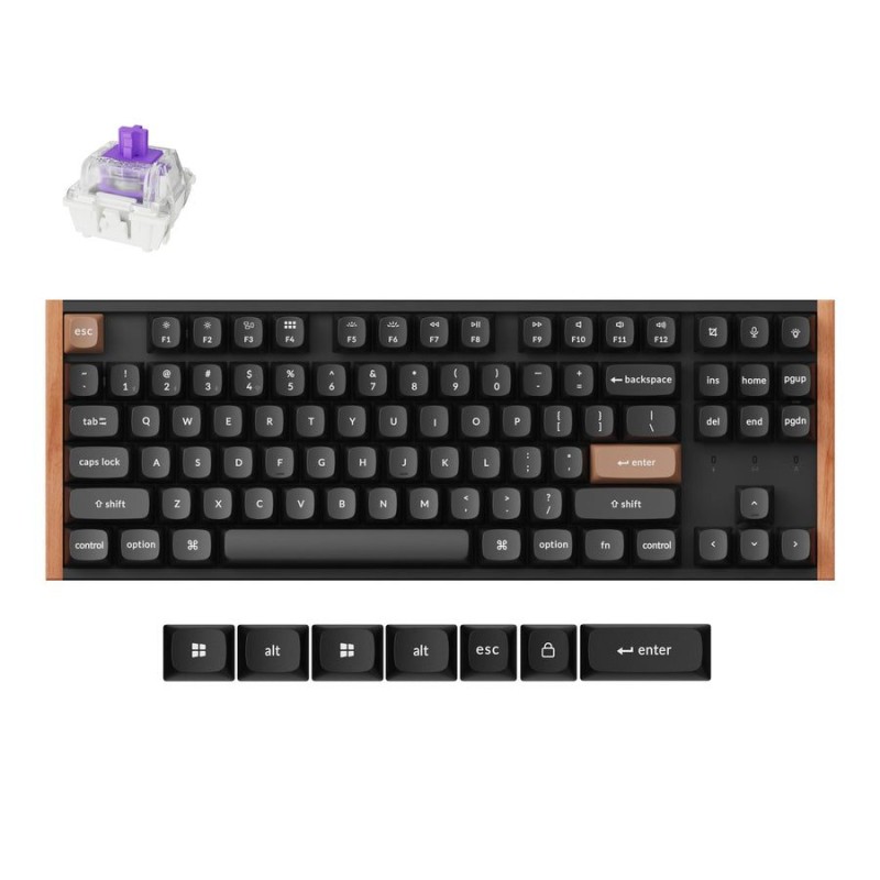 Keychron K8 HE K8H-F1 Special Wood Edition Wireless Magnetic Hall Effect RGB Keyboard 80% US (Boxed)
