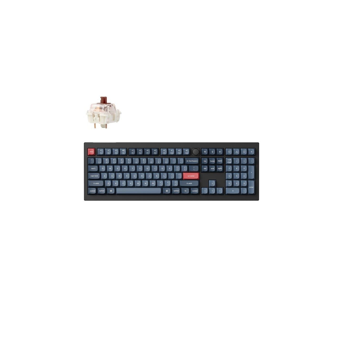 Keychron V6 Max V6M-D3 QMK VIA Wireless Mechanical Keyboard Gateron Jupiter Brown 100% (Boxed)