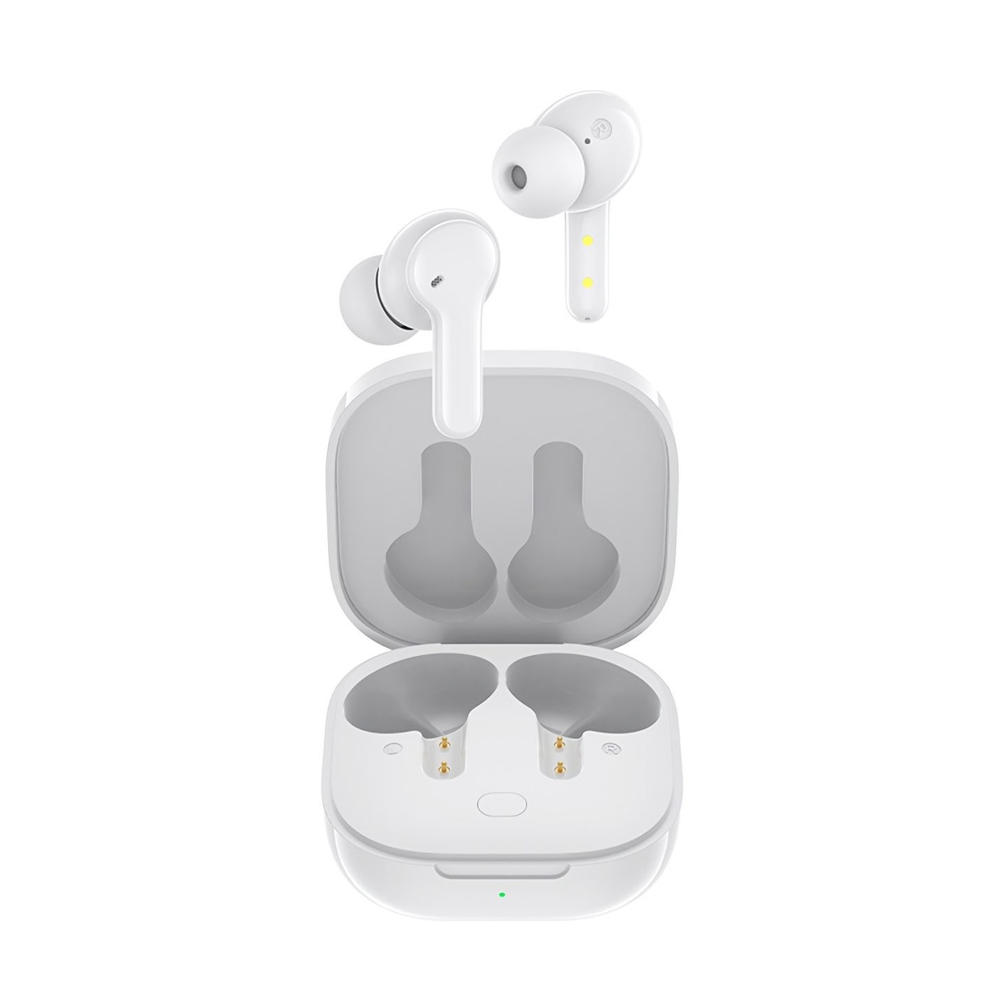 QCY Earbuds - T13 - TWS WHITE Dual Driver 4-mic noise cancel. True Wireless Earbuds - Quick Charge 380mAh