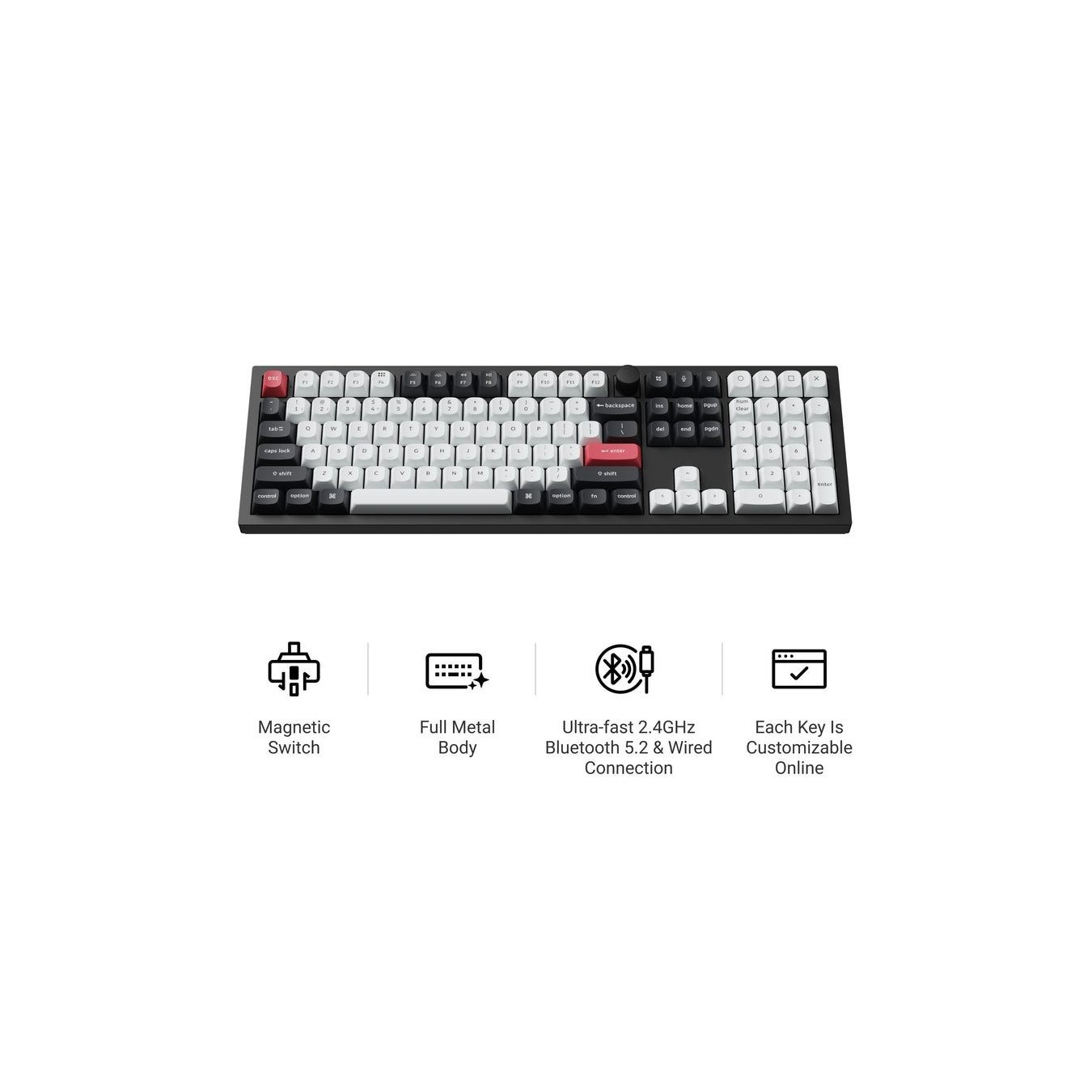 Keychron Q6 HE Q6H-M1 – Wireless Hall Effect Keyboard 100% US | Armenius Store