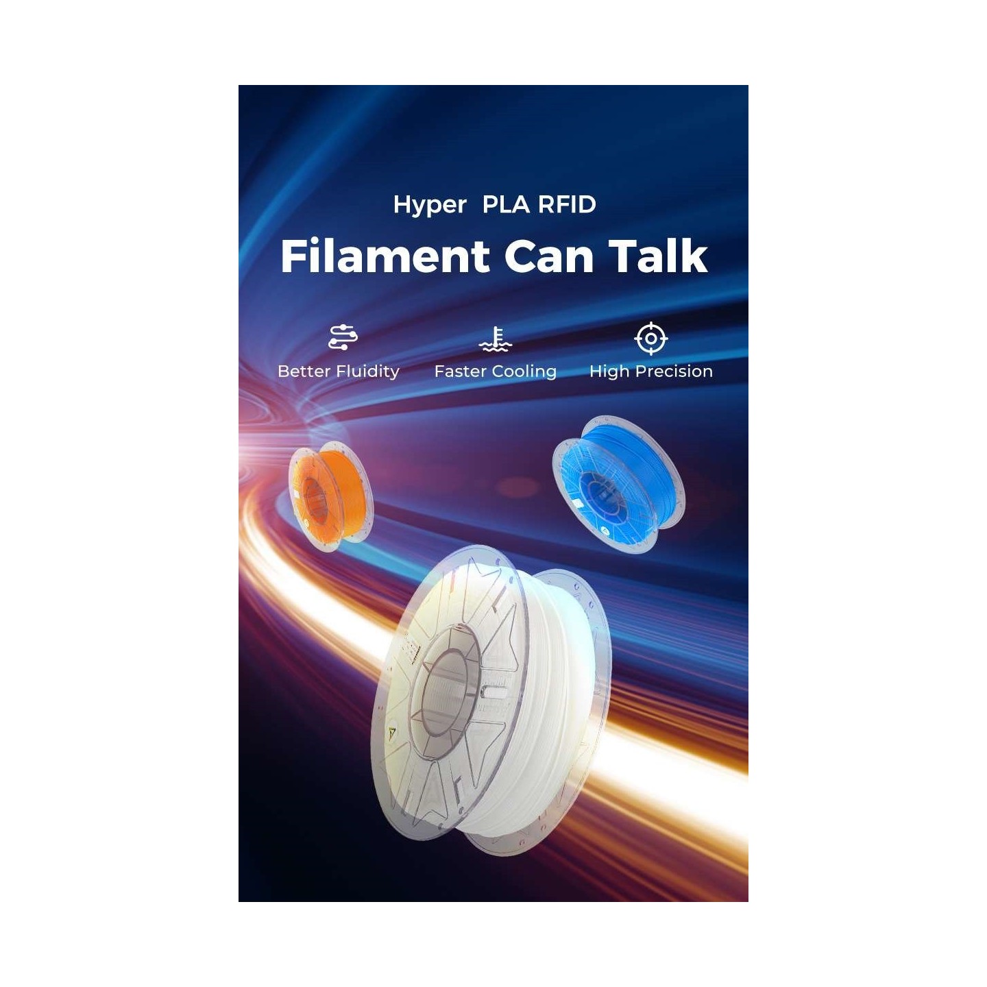 Creality Hyper PLA RFID Very Peri - 3301010463 - Fast Printing Filament with CFS tag 1kg 1.75