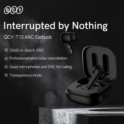 Buy QCY ANC Black - T13 - TWS 10mm Dynamic Driver, 4-mic 28dB ANC, Bluetooth 5.3... in Cyprus, Nicosia, Limassol, Larnaka, Pafos