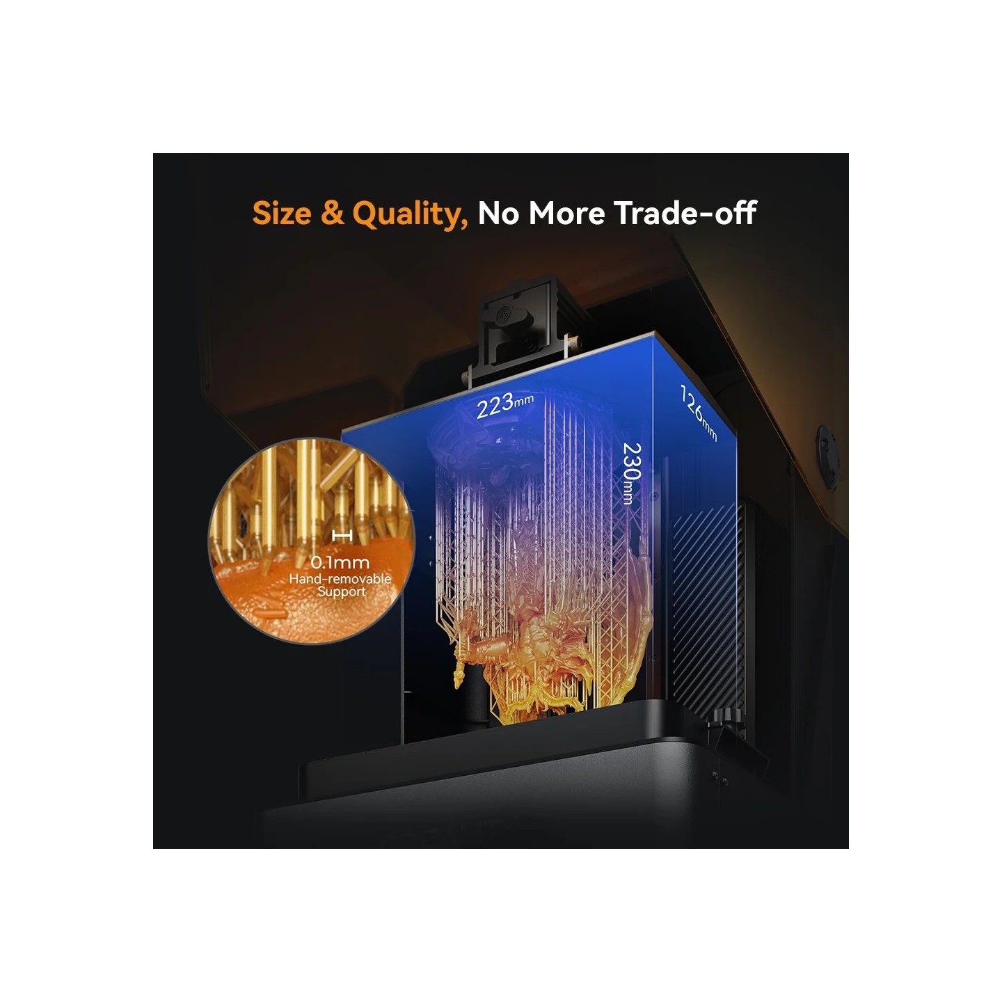 Creality Resin 3d Printer - Halot Mage S - 14k Ultradetailed Resin 3d Printer 223x126x230 LCD, Dynax Motion 150mm s