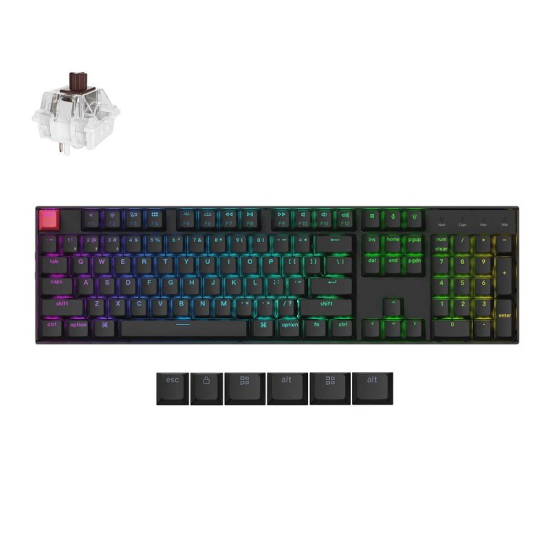 Keychron K10 V2 K10X-B3 QMK Wireless Mech KB Brown Switch RGB 100% US (Boxed) — Buy in Cyprus with Fast Delivery