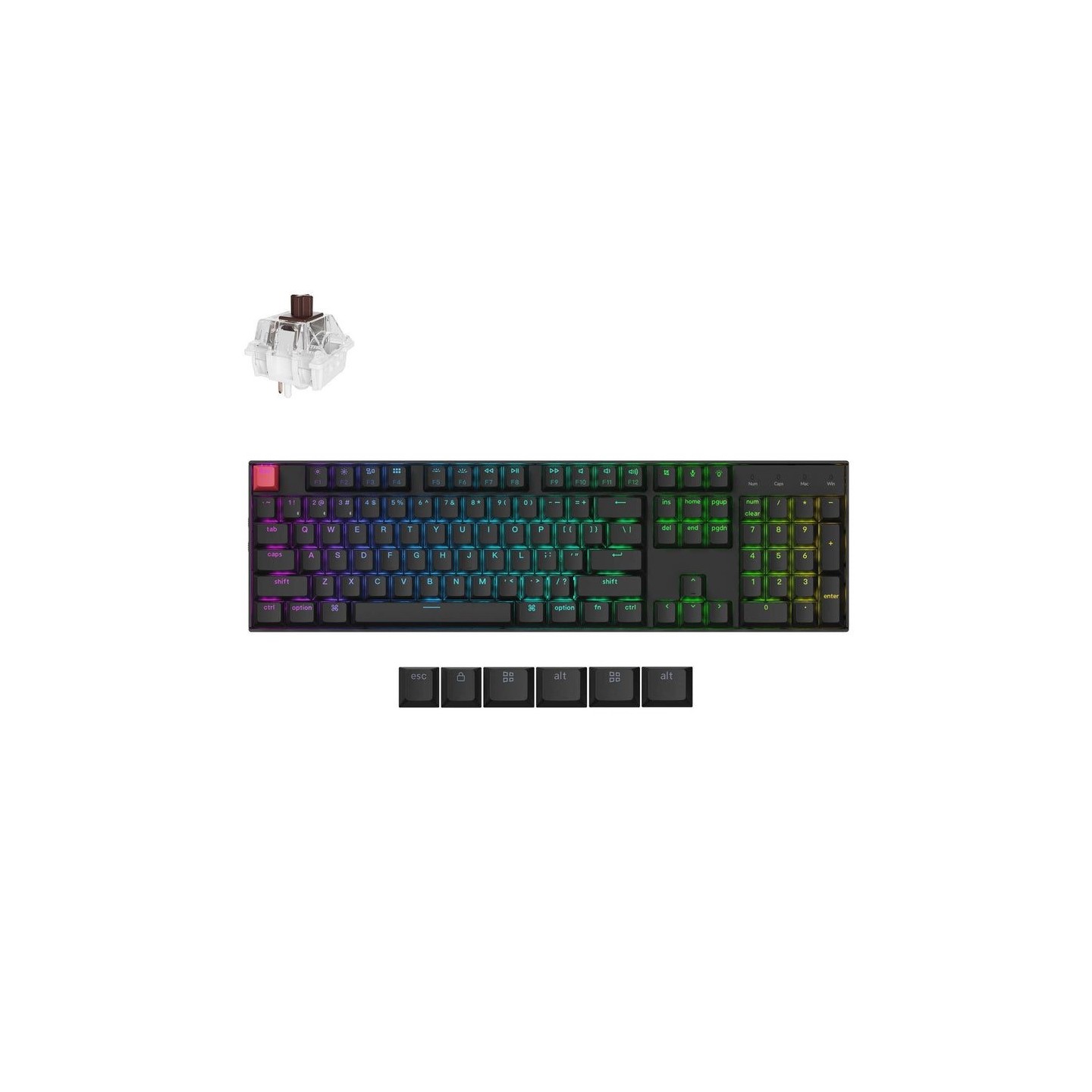 Keychron K10 V2 K10X-B3 QMK Wireless Mech KB Brown Switch RGB 100% US (Boxed) — Buy in Cyprus with Fast Delivery