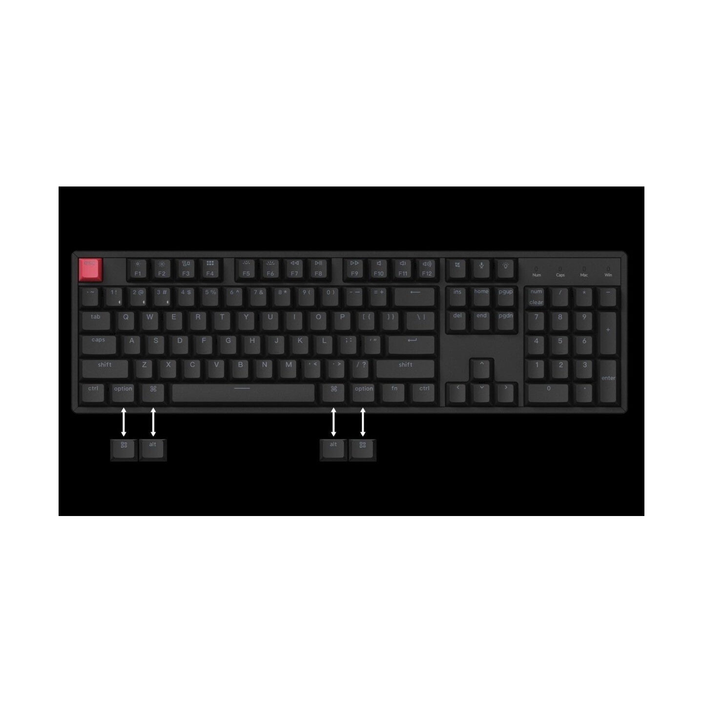 Keychron K10 V2 K10X-B3 QMK Wireless Mech KB Brown Switch RGB 100% US (Boxed) — Buy in Cyprus with Fast Delivery