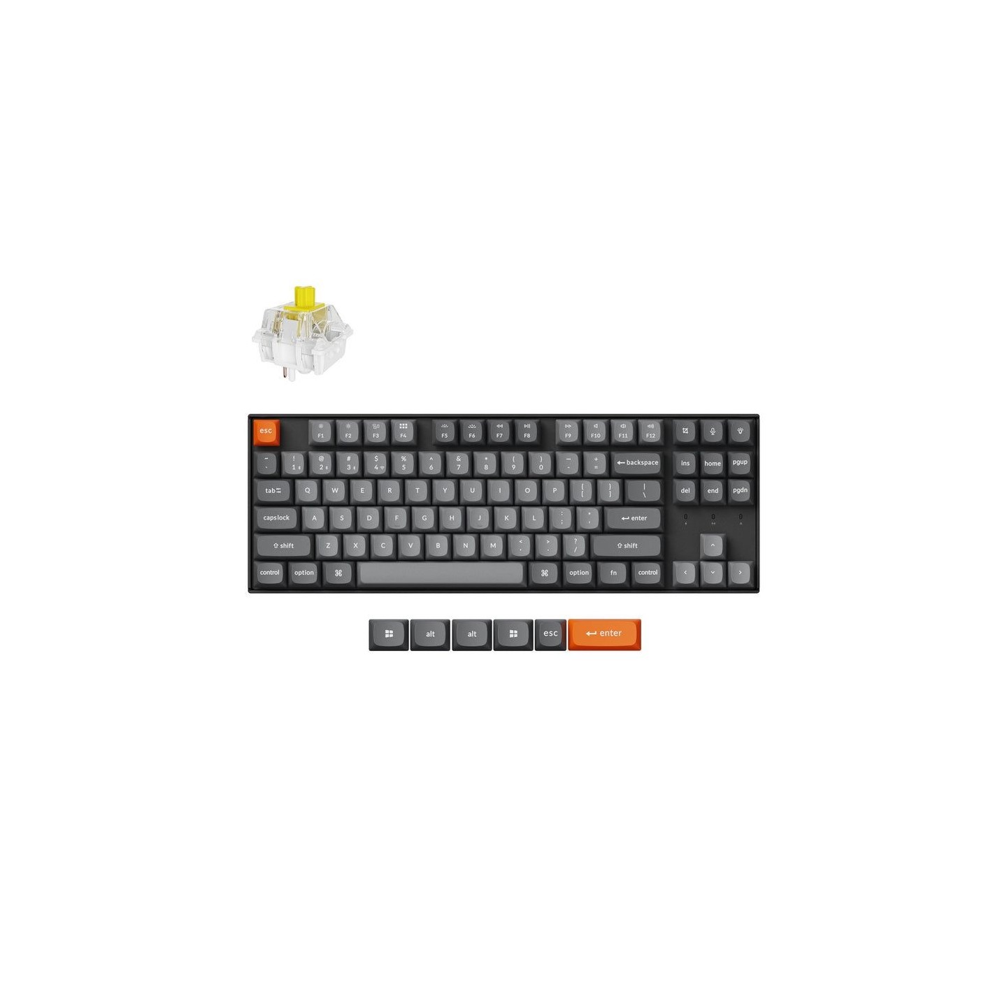 Keychron K8 Max K8M-B4 Banana Switch 80% US QMK Wireless Keyboard (Boxed) — Buy in Cyprus with Fast Delivery