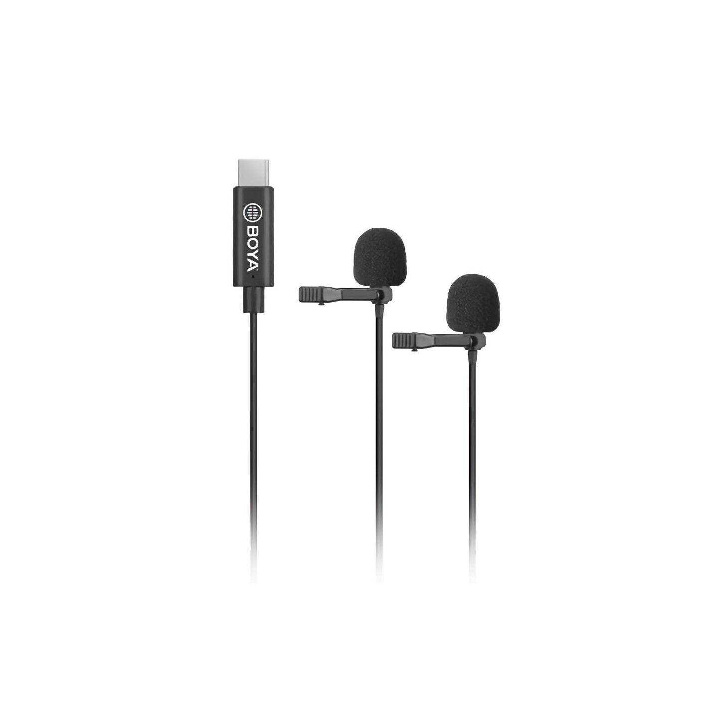 BOYA Dual Mic Lavalier microphone for USB TYPE-C devices - BY-M3D - Dual Mic Lavalier microphone for USB TYPE-C devices