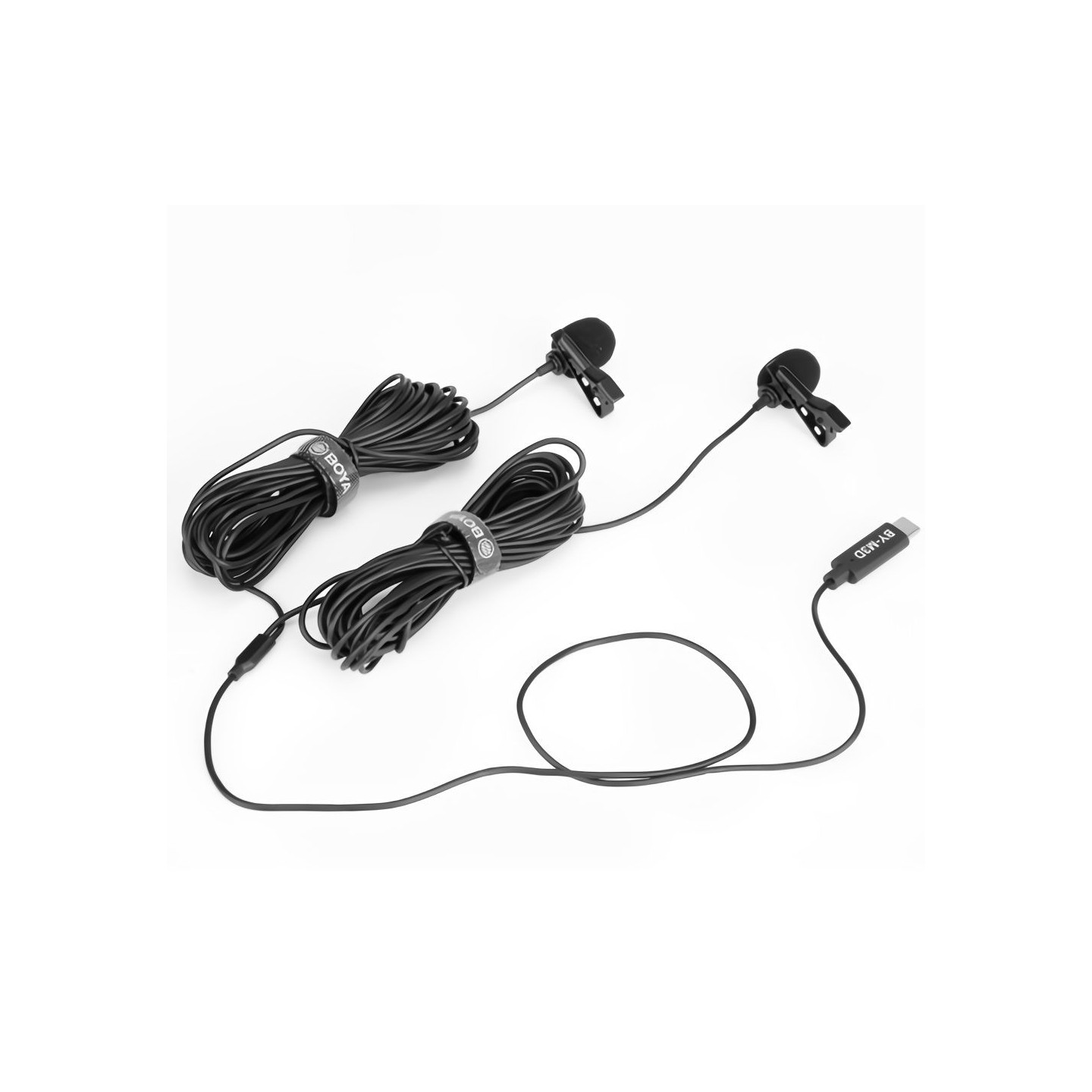 BOYA Dual Mic Lavalier microphone for USB TYPE-C devices - BY-M3D - Dual Mic Lavalier microphone for USB TYPE-C devices