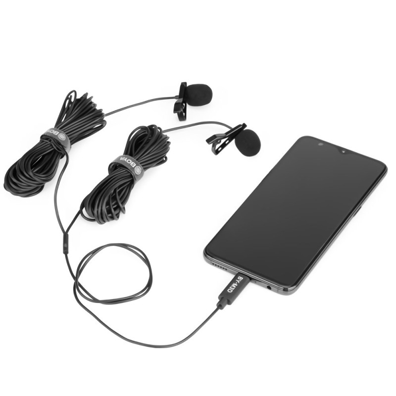 Buy BOYA Dual Mic Lavalier microphone for USB TYPE-C devices - BY-M3D - Dual Mic... in Cyprus, Nicosia, Limassol, Larnaka, Pafos
