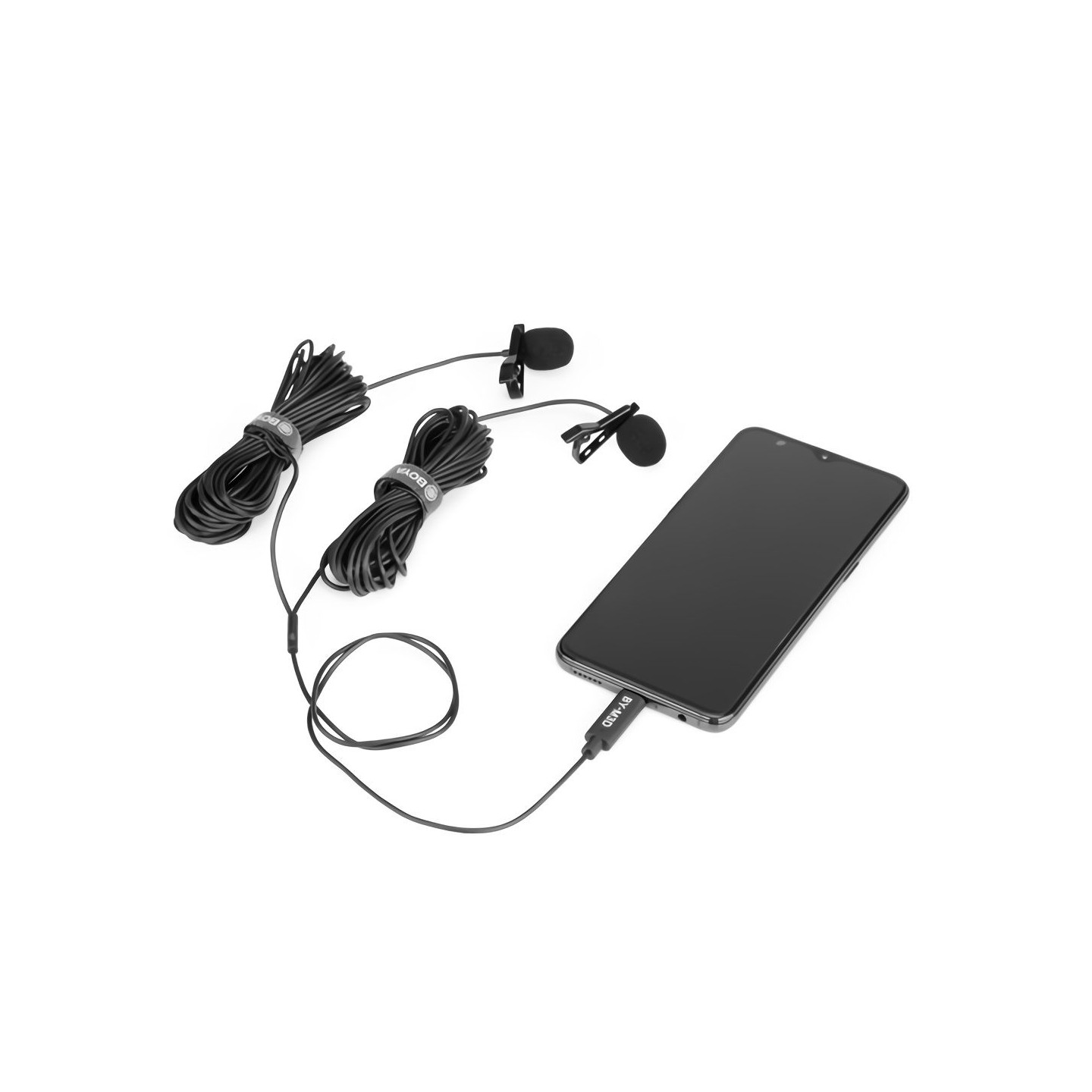 BOYA Dual Mic Lavalier microphone for USB TYPE-C devices - BY-M3D - Dual Mic Lavalier microphone for USB TYPE-C devices