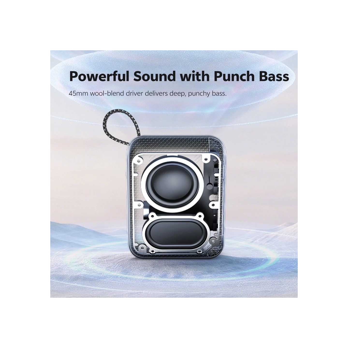 QCY Green Brown - SP2 - Pocket Size IP67 RGB BT Speaker Deep Punch Bass TWS Stereo Subwoofer 17h