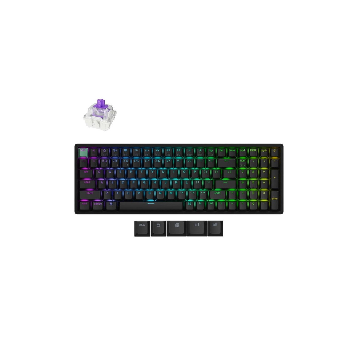Keychron K4 HE K4H-J1 Shine-Through Wireless Magnetic Hall Effect RGB Keyboard 96% US (Boxed)