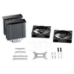 be quiet! Pure Rock Pro 3 BK041 - CPU Air Cooler, Dual 120mm Pure Wings 3 PWM Fans, Silver Aluminium, 250W TDP (Boxed)