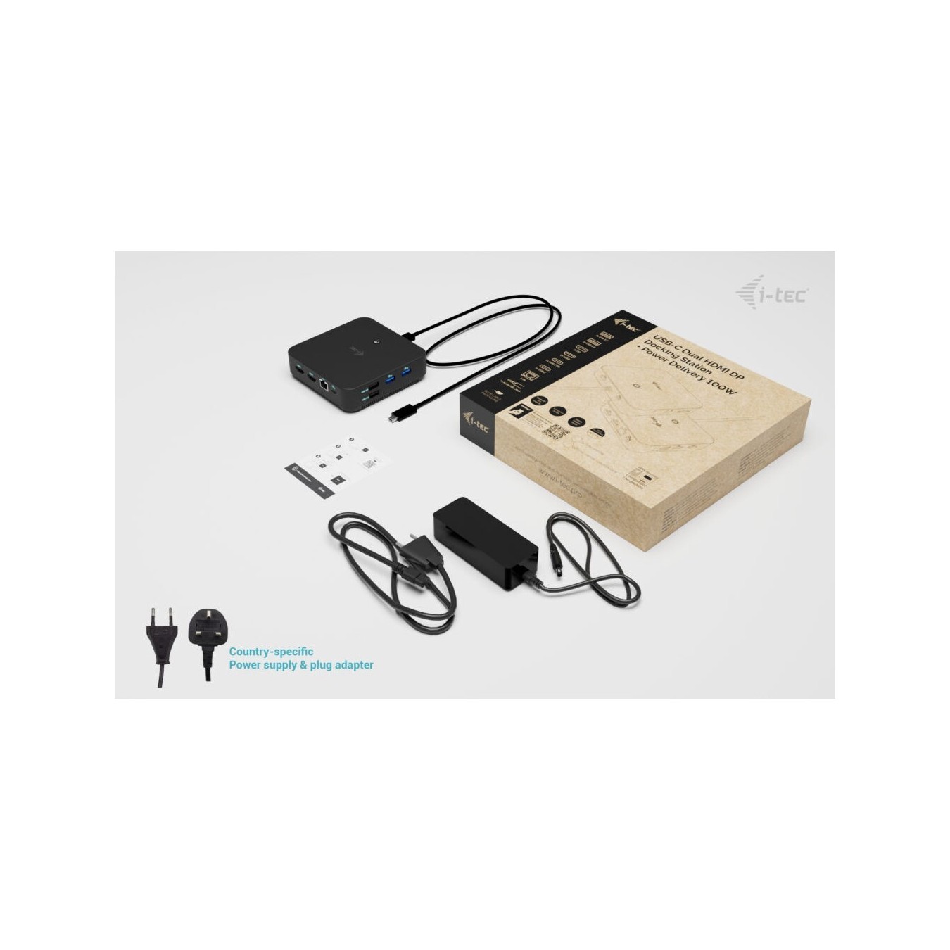 I-TEC USB-C - DS - 2 x HDMI 1x DP 1x GLAN 1x USB-C 3.2 3x USB-A 3.2 2x USB 2.0 1x 3.5mm Audio