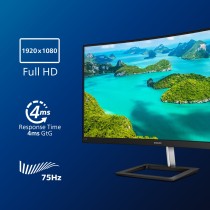 Philips E-line Monitor - 322E1C - 81.3cm 32'' (1920x1080) Curved 16:9 4ms HDMI VGA DisplayPort VESA Full HD Black Silver
