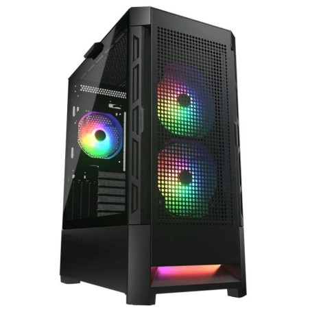 Cougar Airface RGB Black Mid Tower PC Case - 330mm GPU Support - 3x ARGB Fans Included (Boxed)