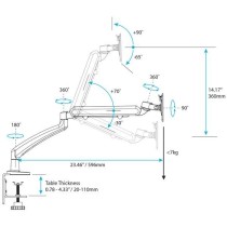 StarTech.com ARMSLIM Monitorhalterung (mit Tischhalterung. Monitorarm mit Kabelmanagement. für bis zu 34 Zoll Bildsch...