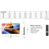Philips 12 164cm 65' 4K OLED 120 Hz Ambilight Smart TV - 65OLED760 - 12 164cm 65' 4K OLED 120 Hz Ambilight Smart TV