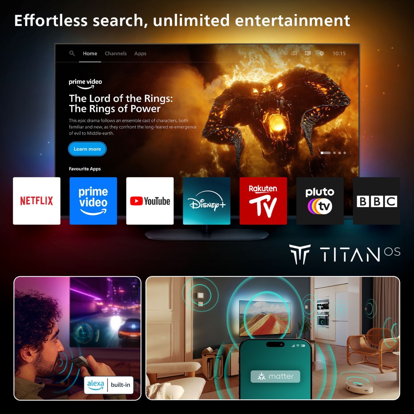 Philips 12 164cm 65' 4K OLED 120 Hz Ambilight Smart TV - 65OLED760 - 12 164cm 65' 4K OLED 120 Hz Ambilight Smart TV