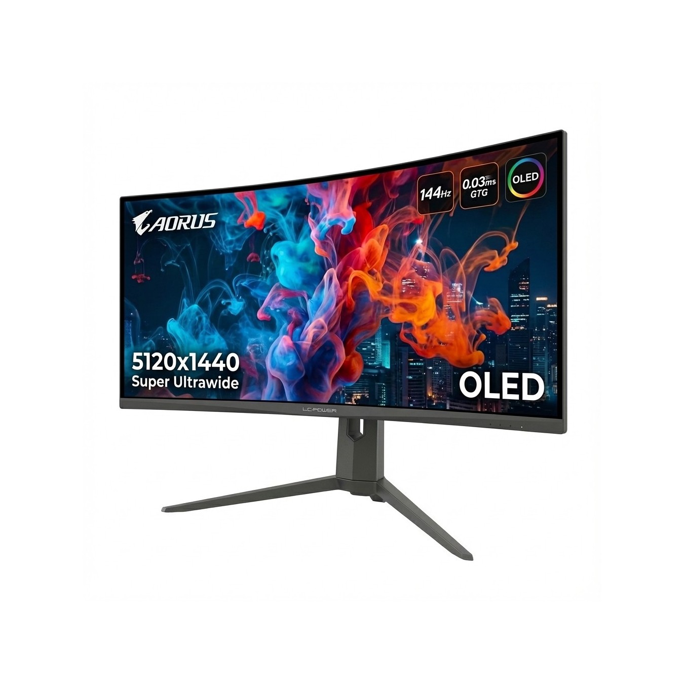 124.46cm 49' (5120x1440) LC-Power 32:9 Curved QD-OLED 0.03ms 144Hz Black - LC-M49QCO - 32:9 Curved QD-OLED 0.03ms 144Hz Black