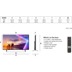 Philips 12 189cm 75' 4K Ambilight TV - 75PUS8500 - 75' 4K Ambilight TV — Buy in Cyprus with Fast Delivery