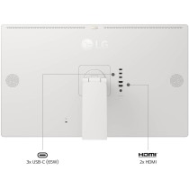 LG Monitor - 32U889SA-W - 80 cm (31.5"), 3840x2160, IPS, 5 ms, 60 Hz, USB-C (65W) x3, HDMI x2, Touchscreen, Rolling stand, White