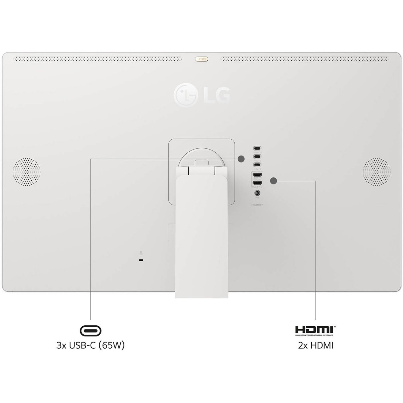 LG Monitor - 32U889SA-W - 80 cm (31.5"), 3840x2160, IPS, 5 ms, 60 Hz, USB-C (65W) x3, HDMI x2, Touchscreen, Rolling stand, White