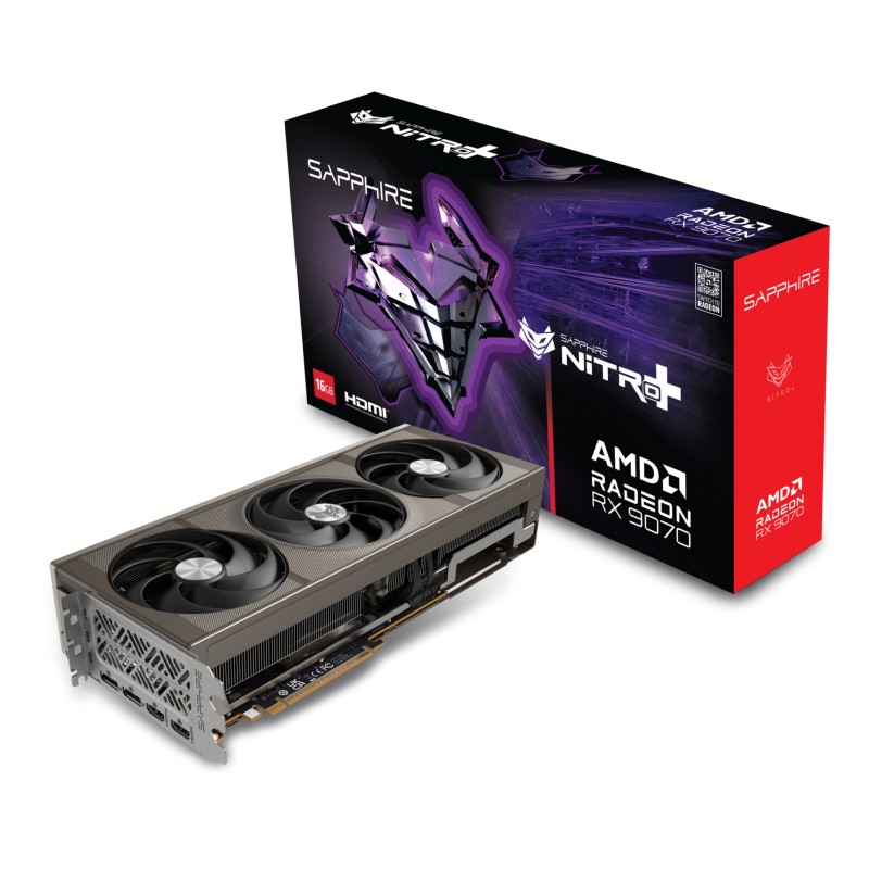 Buy SAPPHIRE NITRO+ Radeon RX 9070 Gaming OC - Grey, 16GB GDDR6, Boost 2700 MHz,... in Cyprus, Nicosia, Limassol, Larnaka, Pafos