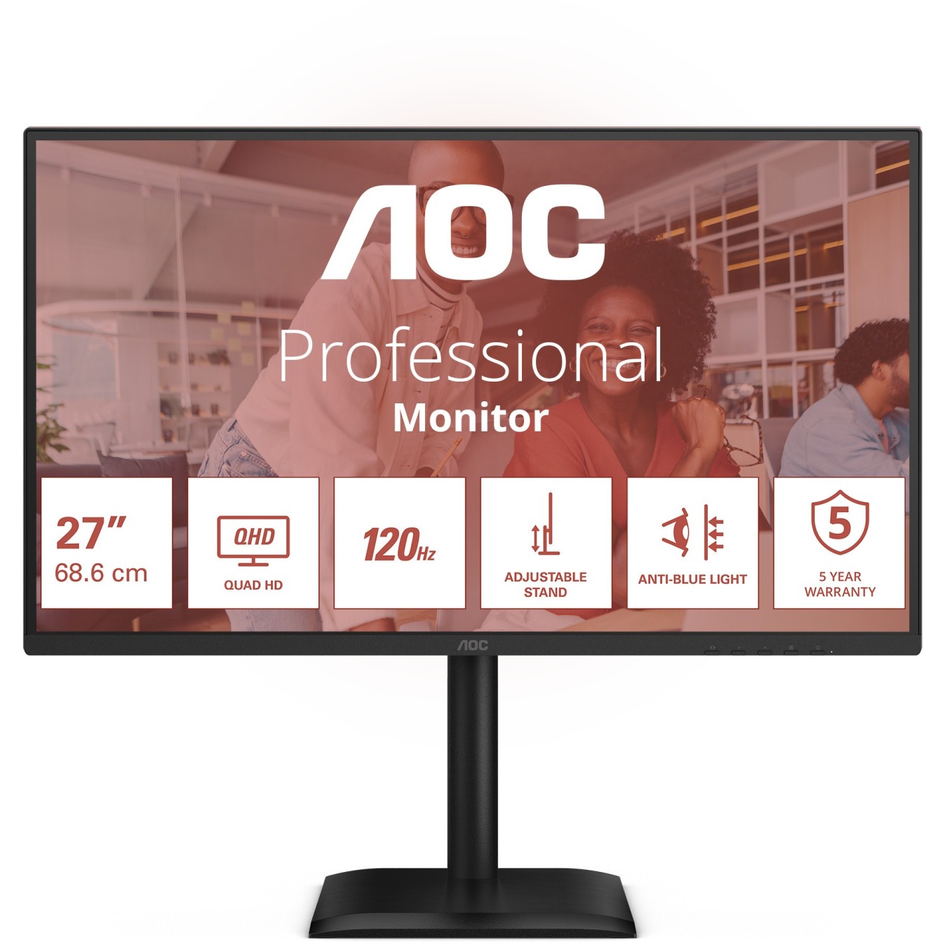 AOC 68.6cm (27') - Q27E4CV - 16:9 HDMI+DP+USB-C Lift Black — Buy in Cyprus with Fast Delivery