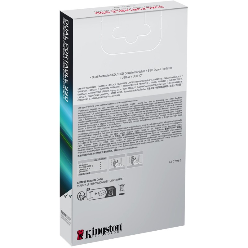 Buy Kingston 2TB Dual USB-A C Portable Up to 1050 MB/s USB 3.2 Gen 2 - Dual USB-A C in Cyprus, Nicosia, Limassol, Larnaka, Pafos