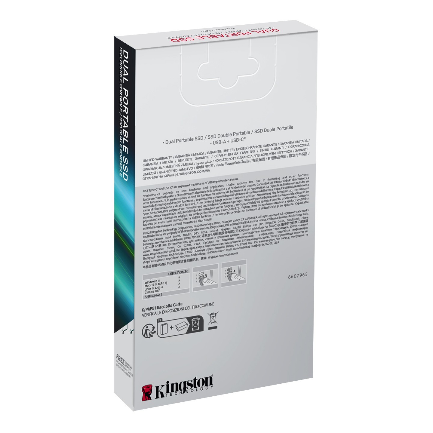 Kingston 2TB Dual USB-A C Portable Up to 1050 MB/s USB 3.2 Gen 2 - Dual USB-A C — Buy in Cyprus with Fast Delivery