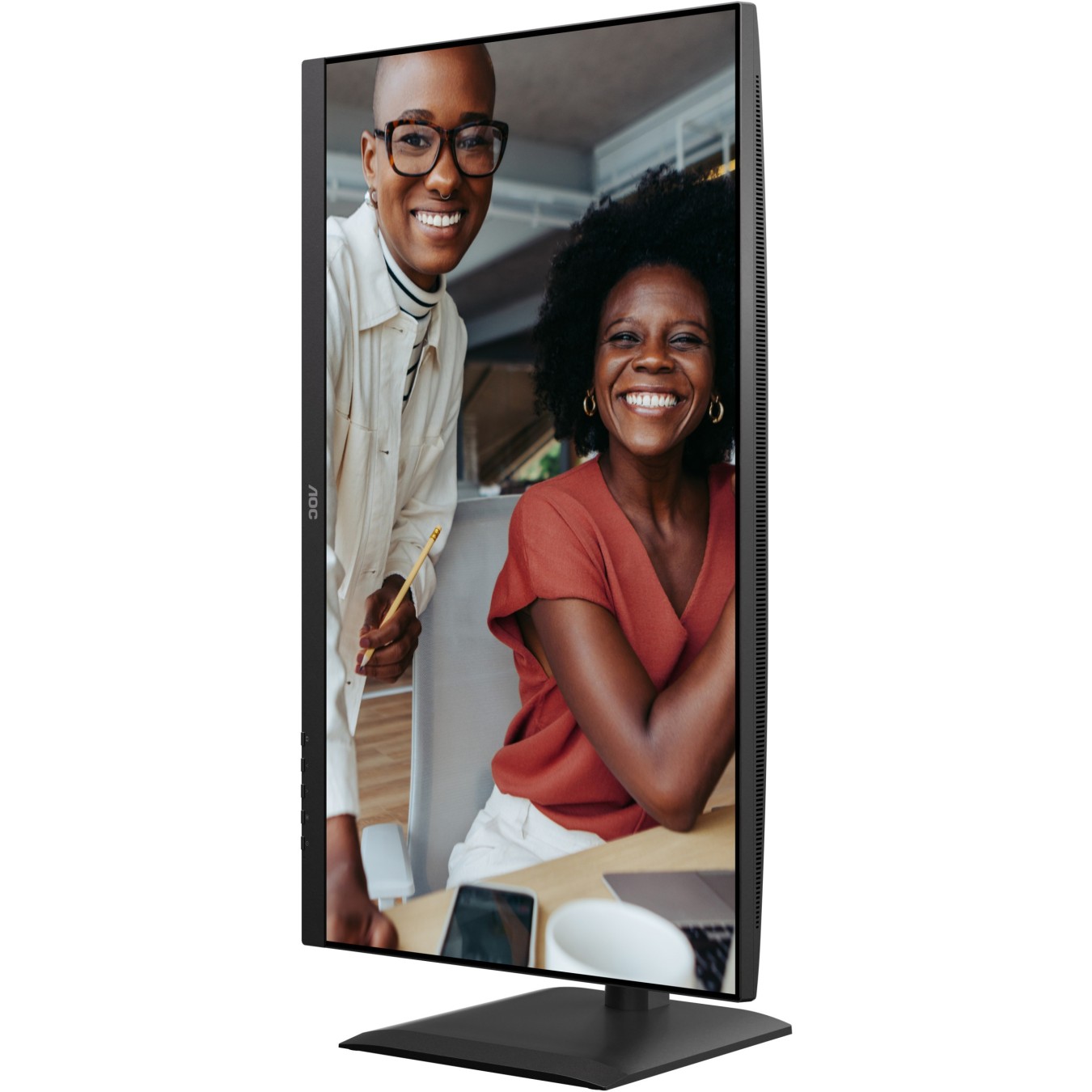 AOC Monitor - U27E4CV - 27 inch Ultra HD. Speakers. (3840x2160, 60 Hz, 2x HDMI 2.0, DisplayPort 1.4, USB-C (90W PD), RJ45)