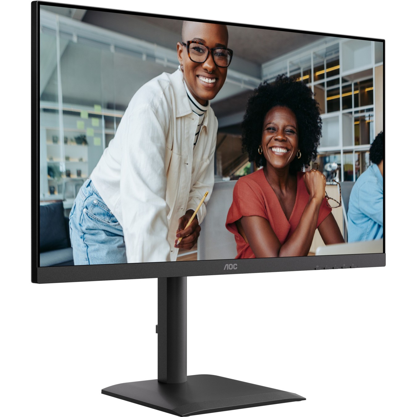 AOC Monitor - U27E4CV - 27 inch Ultra HD. Speakers. (3840x2160, 60 Hz, 2x HDMI 2.0, DisplayPort 1.4, USB-C (90W PD), RJ45)