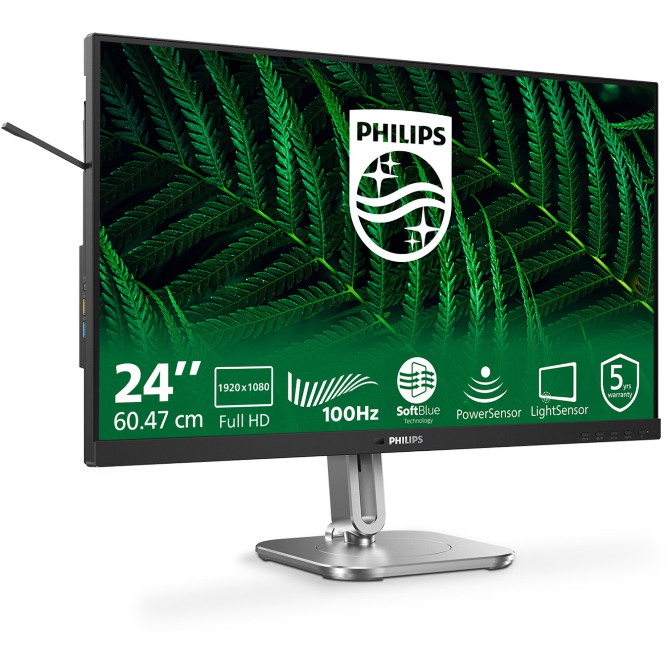 Philips Monitor - 24B2G5200 - 60.5 cm (23.8") 16:9 HDMI+DP+USB Dark Grey — Buy in Cyprus with Fast Delivery
