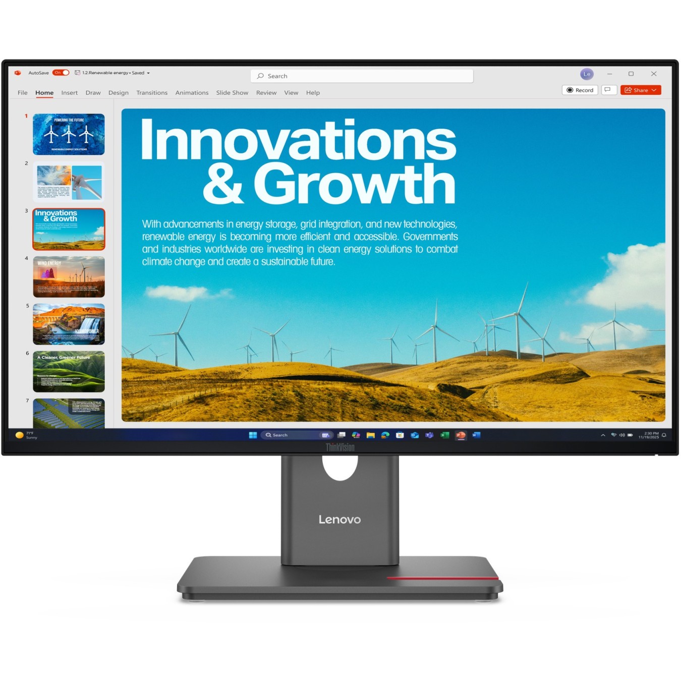 Lenovo ThinkVision - P24QD-40 - 23.8-inch QHD HDMI DP USB-C DOC — Buy in Cyprus with Fast Delivery