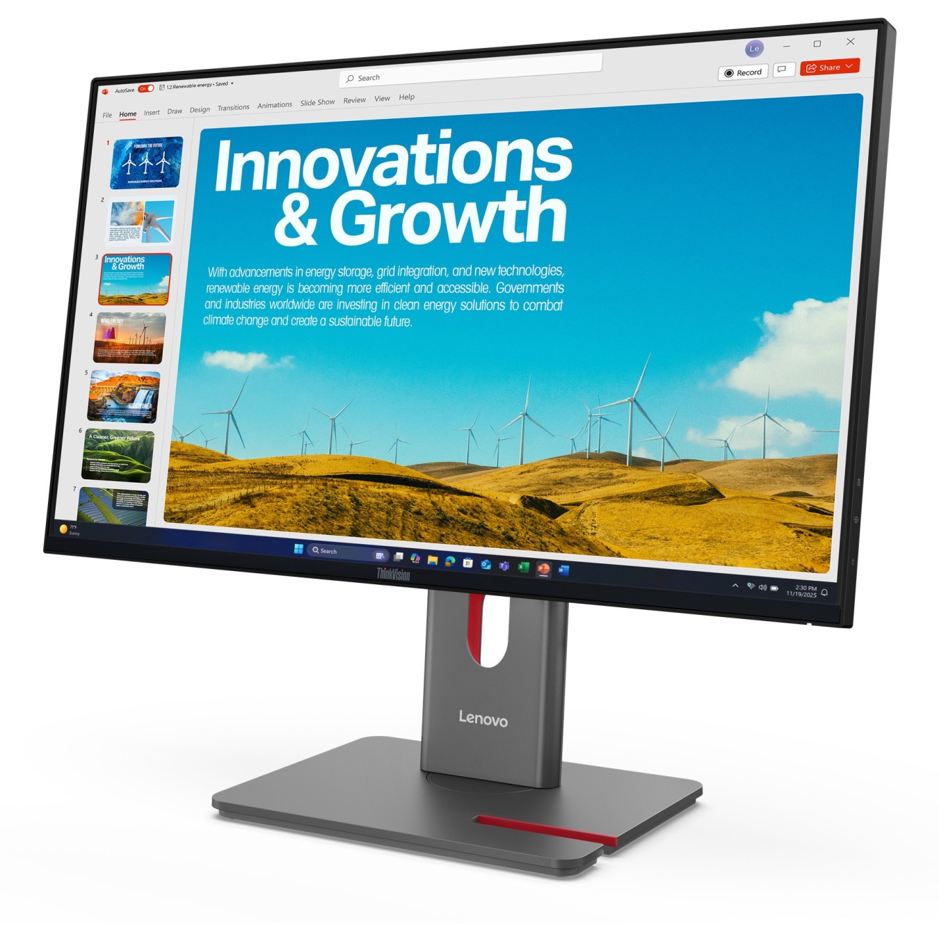 Lenovo ThinkVision - P24QD-40 - 23.8-inch QHD HDMI DP USB-C DOC — Buy in Cyprus with Fast Delivery