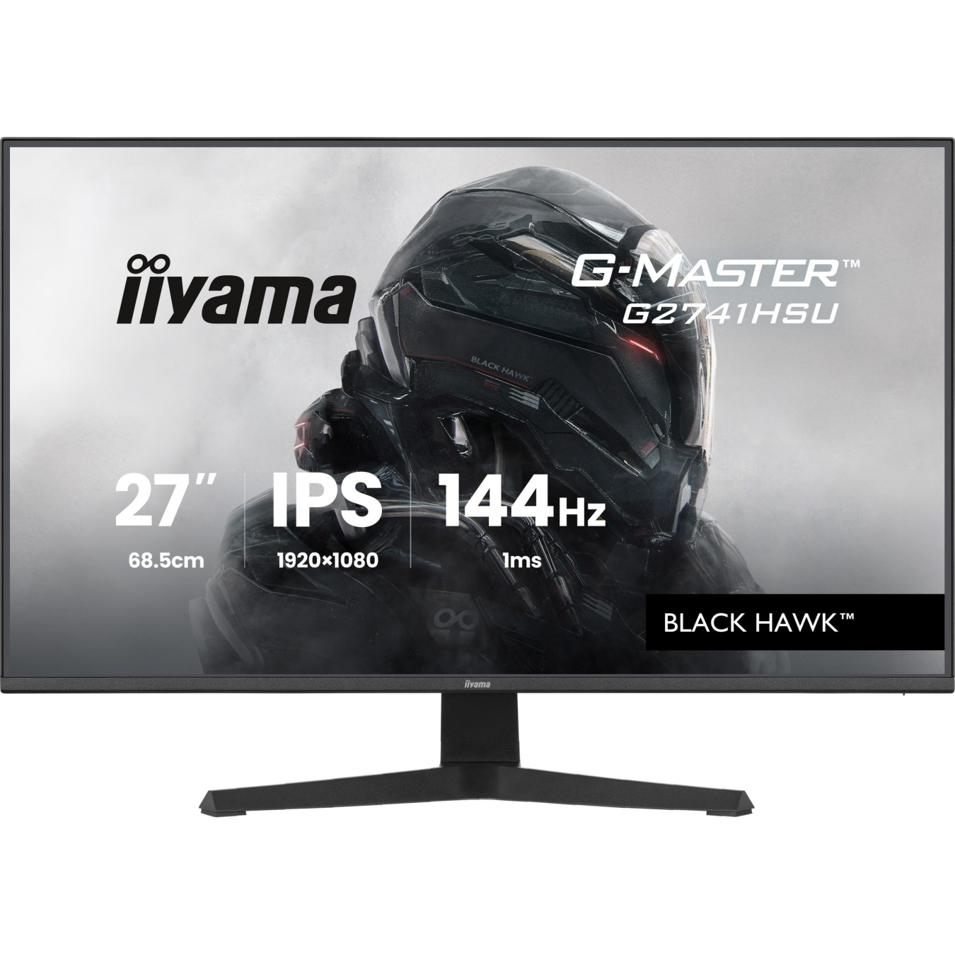 iiyama G-Master - G2741HSU-B1 - 68.6 cm (27?) (1920×1080) 16:9 IPS 1 ms (MPRT) 144 Hz HDMI DisplayPort VESA 100×100 Black