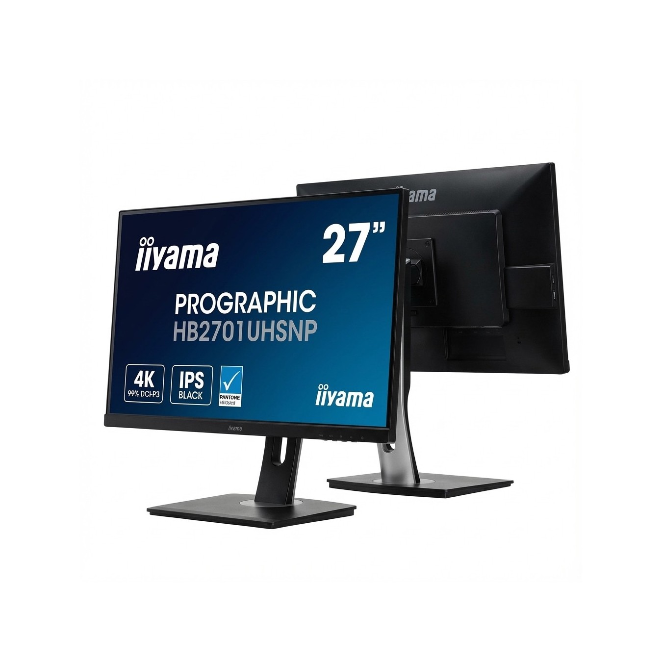 iiyama ProGraphic - HB2701UHSNP-B1 - 68.6 cm 27' (3840×2160) 16:9 IPS Black 2.0 4 ms 60 Hz HDMI DisplayPort USB-C (96 W)