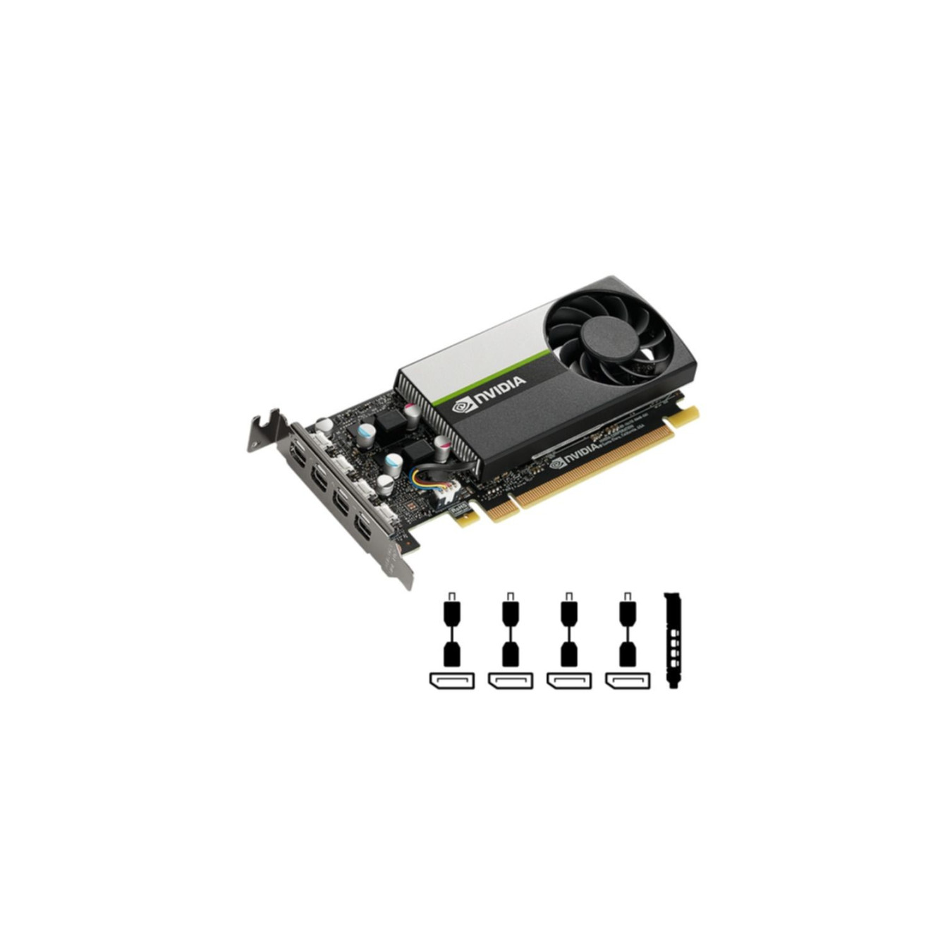 PNY Quadro T1000 - VCNT1000-SB - 4GB GDDR6, Low-Profile, 4x Mini DisplayPort — Buy in Cyprus with Fast Delivery