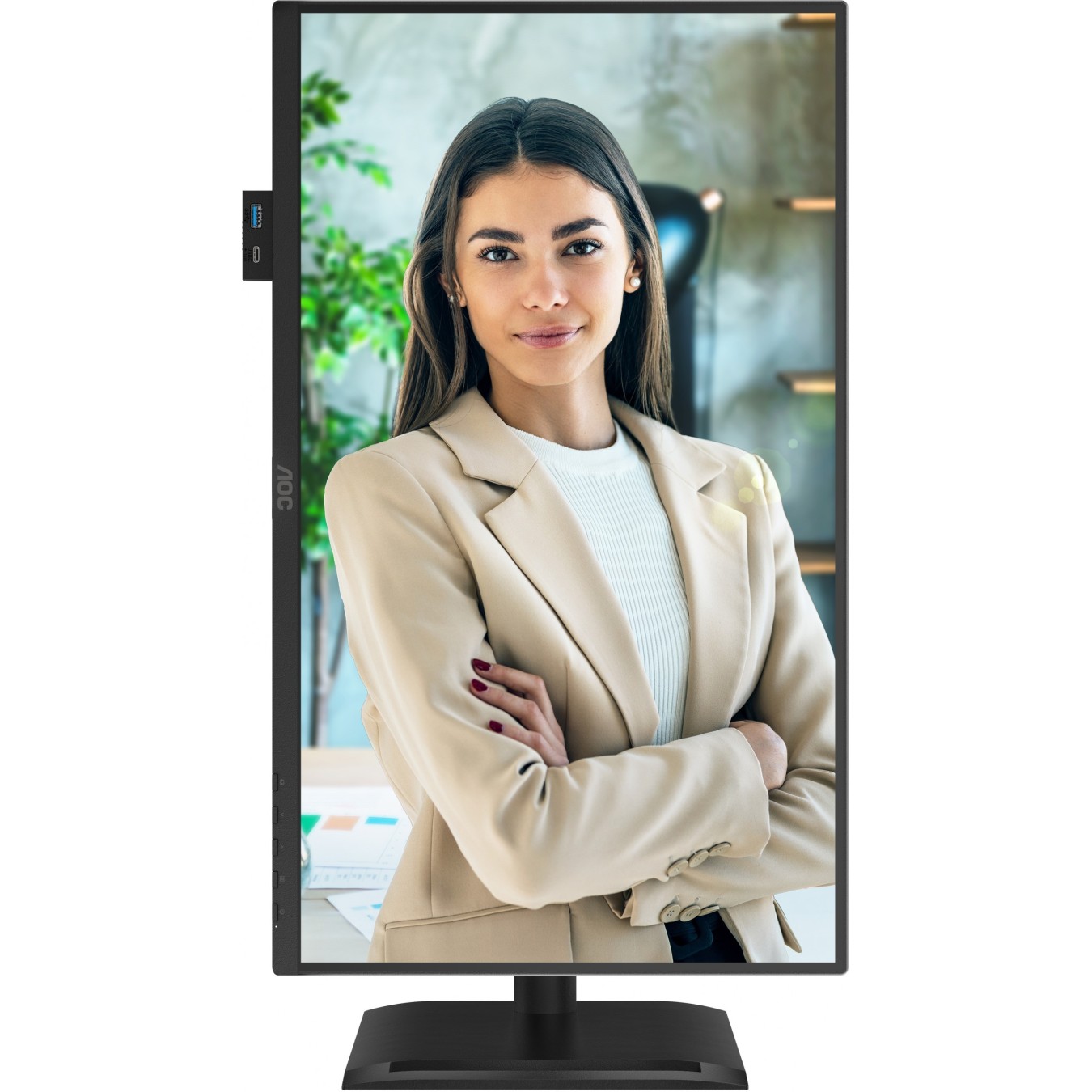 AOC Monitor - 24P4U - 60.5 cm (23.8") 16:9 HDMI+DP+DVI+USB IPS Lift Black — Buy in Cyprus with Fast Delivery