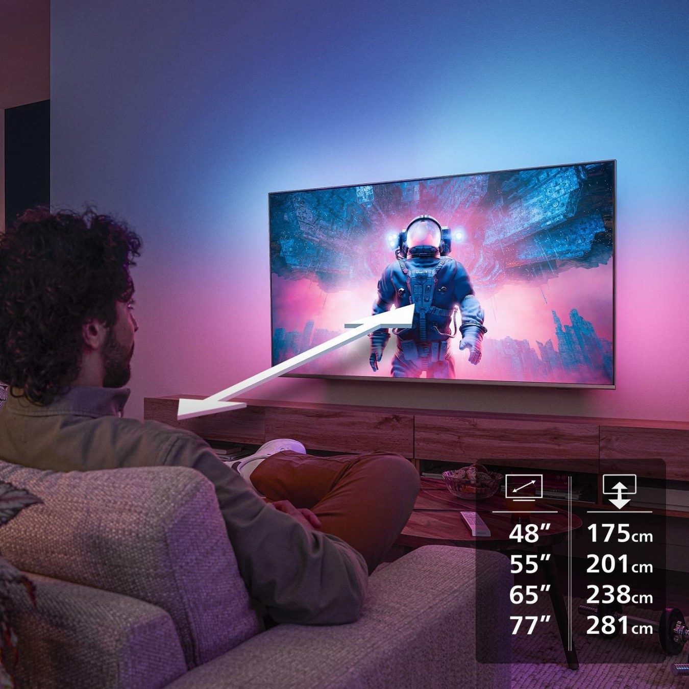 Philips TV - 48OLED760 - 12 121cm 48' 4K OLED 120 Hz Ambilight Smart TV — Buy in Cyprus with Fast Delivery
