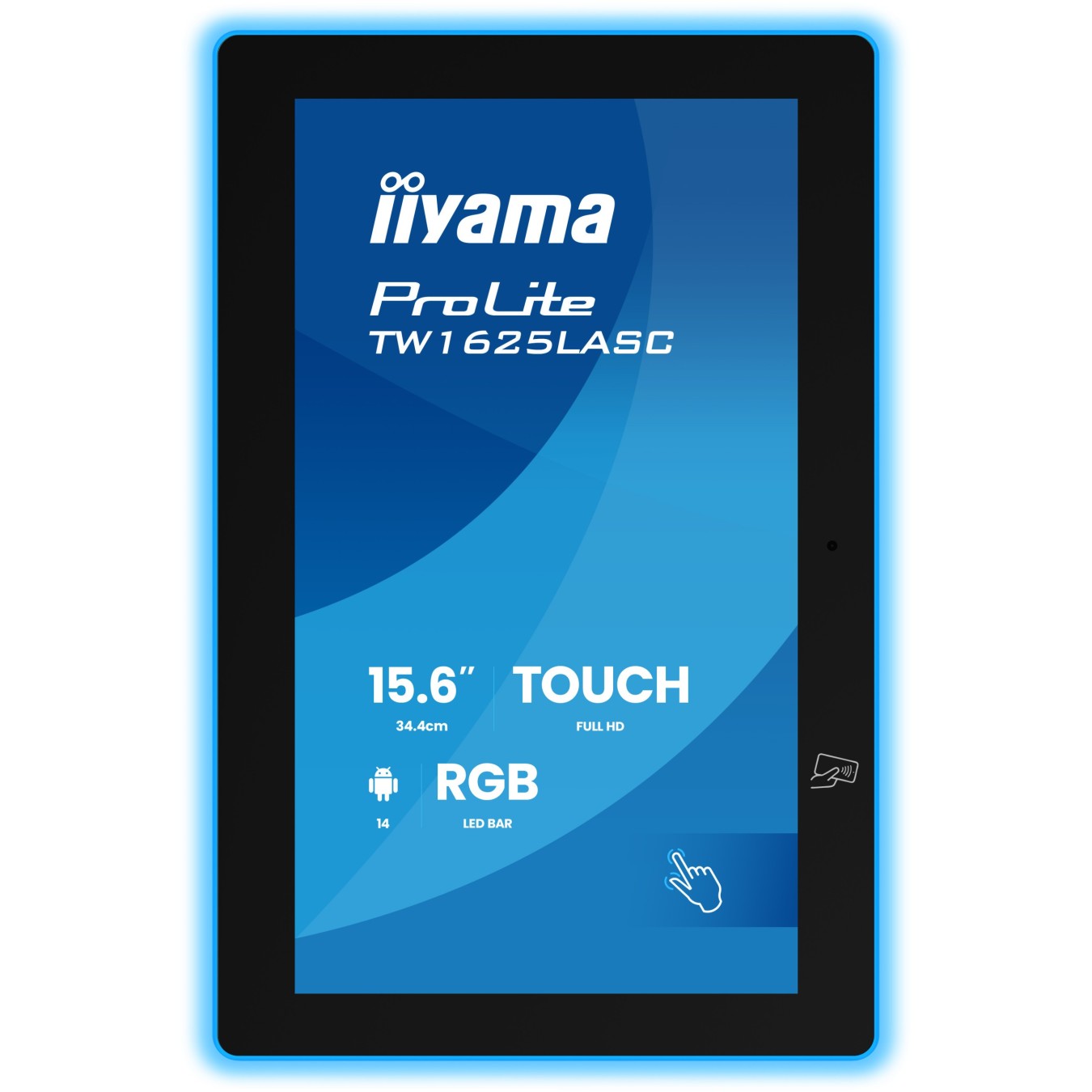 IIYAMA 34.4cm (15.6') 16:9 M-Touch IPS - TW1625LASC-B3PNR - 34.4cm (15.6'), 16:9, M-Touch IPS