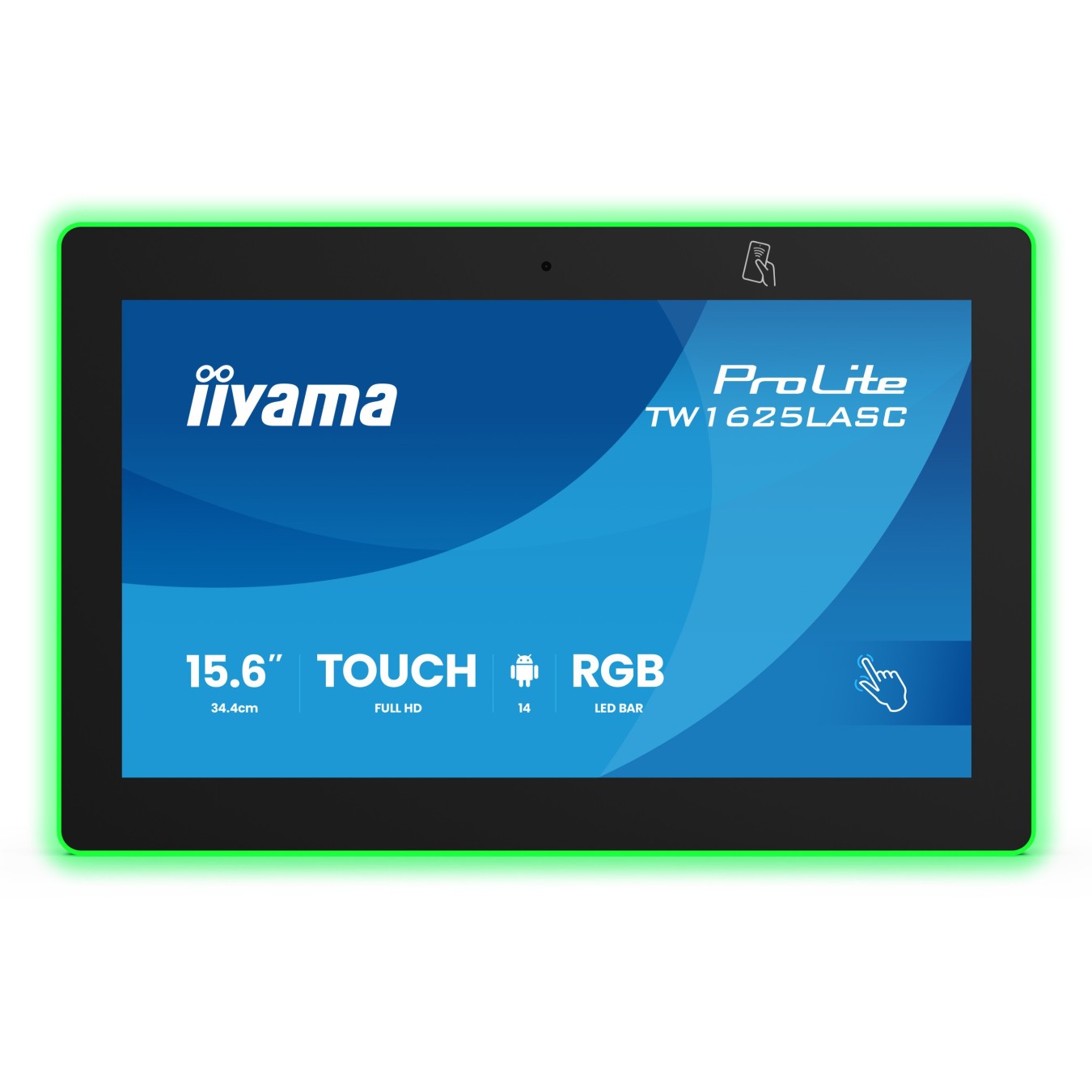 IIYAMA 34.4cm (15.6') 16:9 M-Touch IPS - TW1625LASC-B3PNR - 34.4cm (15.6'), 16:9, M-Touch IPS