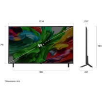 LG TV - 55QNED85A6C - 139.7 cm 55' (3840×2160) 16:9 QNED evo MiniLED 100 120 Hz a8 Gen2 HDMI ×4 USB ×2 WiFi6 LAN webOS25 Black